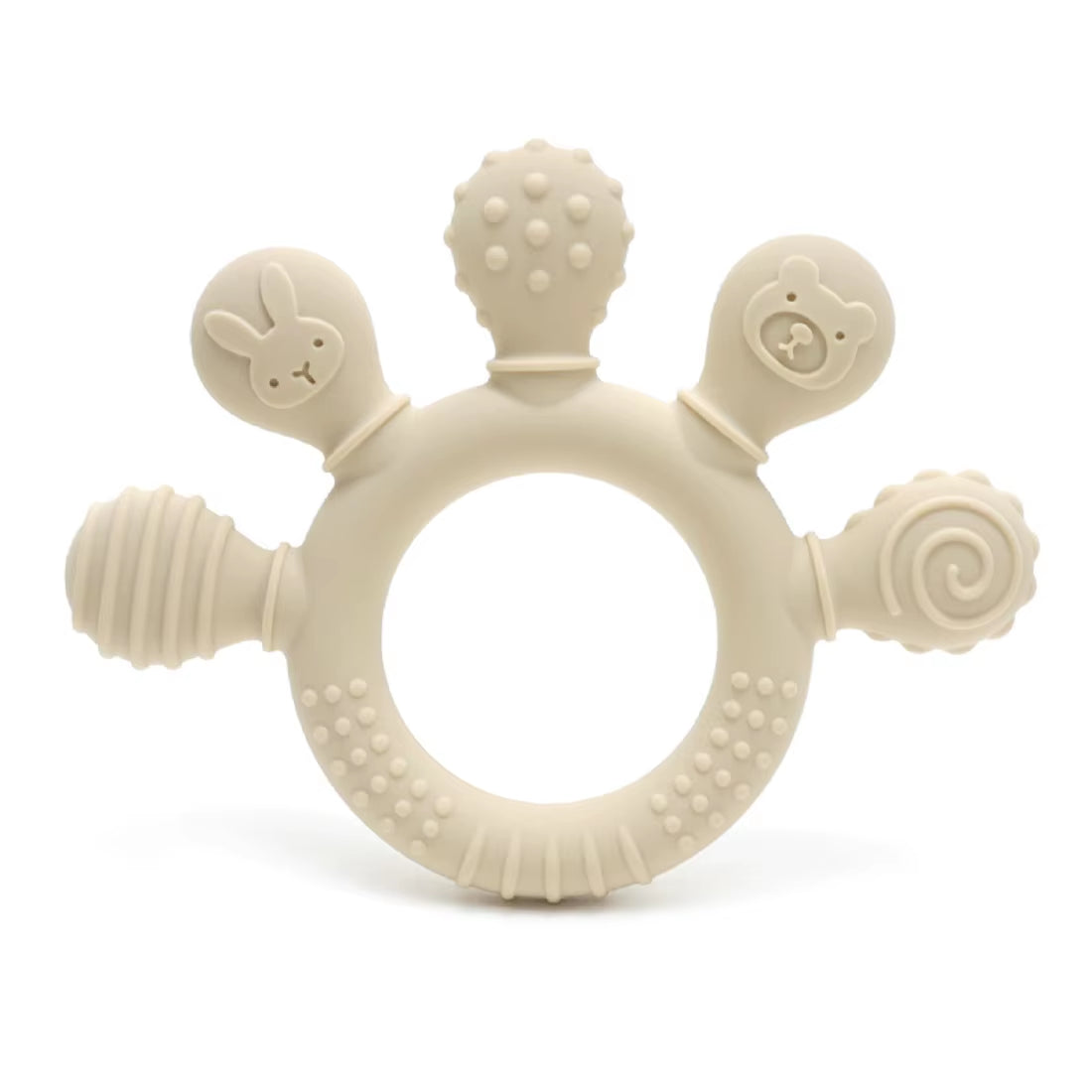 Erduo Silicone Baby Teether Anxiety Teething Toys 0 12 Months Chew Beads Sensory Gum Relief Soother