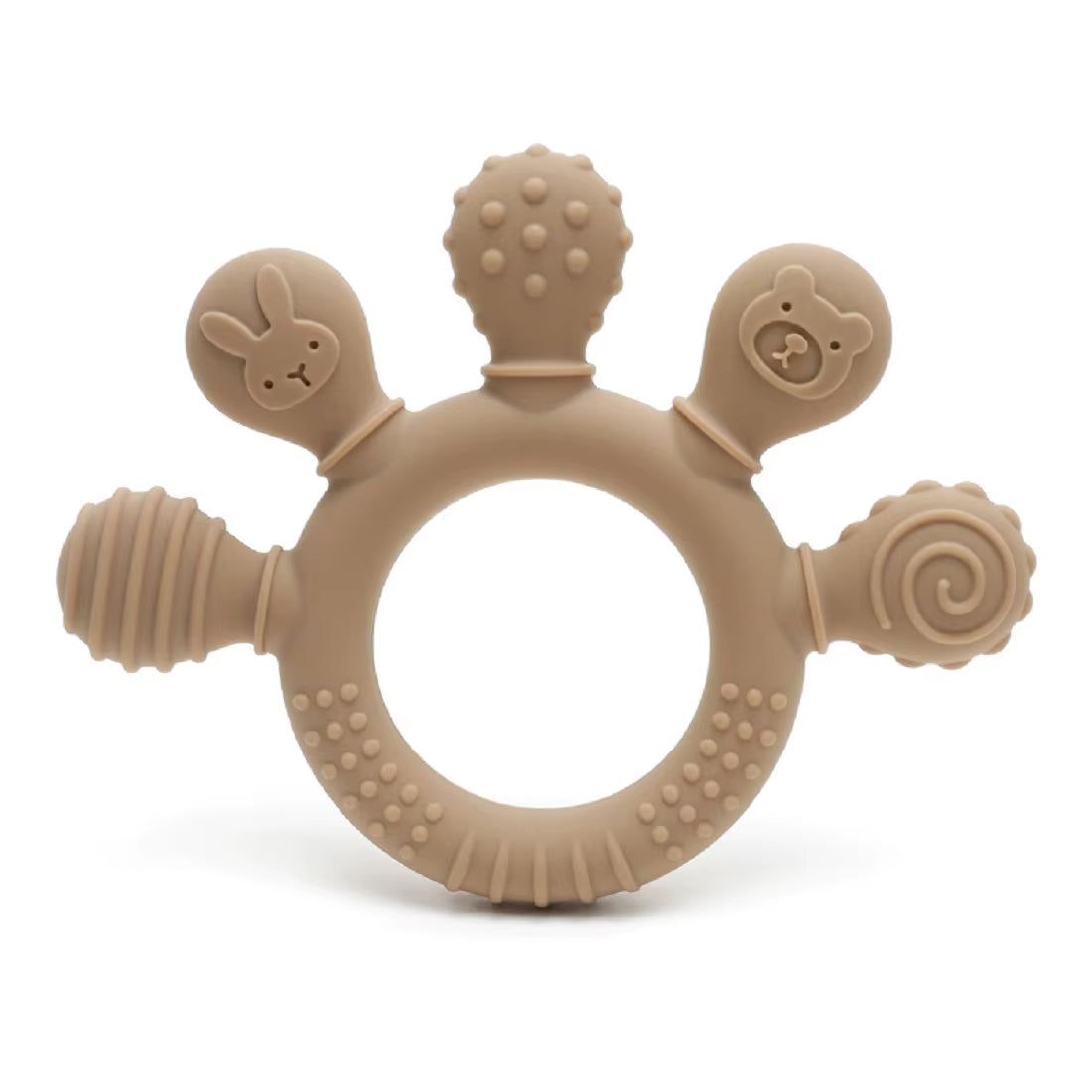 Erduo Silicone Baby Teether Anxiety Teething Toys 0 12 Months Chew Beads Sensory Gum Relief Soother