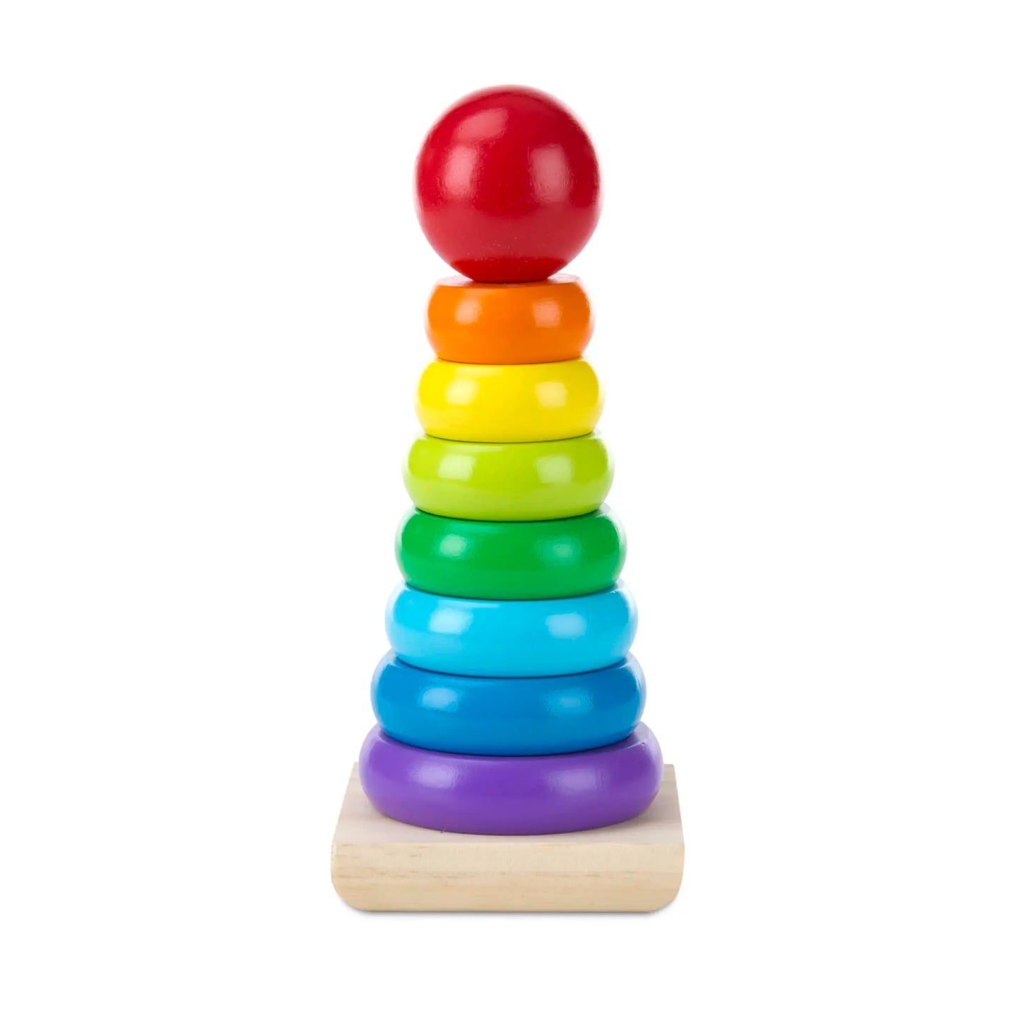 Rainbow Stacker Wooden Ring Educational Toy Kids Tower Stack up Blocks Color Shape Game Baby Montessori Toys for Children Gifts