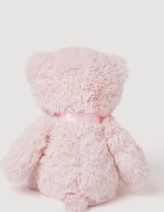Pluche Babybeer Teddy - achteraanzicht van de zachte roze vacht