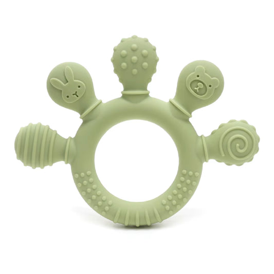 Erduo Silicone Baby Teether Anxiety Teething Toys 0 12 Months Chew Beads Sensory Gum Relief Soother