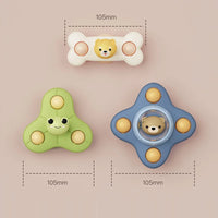 3Pcs/Set Baby Toys Suction Cup Spinner Toys for Toddlers Hand Fidget Sensory Toys Stress Relief Educational Rotating Rattles