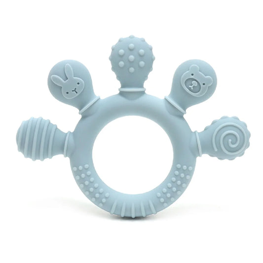 Erduo Silicone Baby Teether Anxiety Teething Toys 0 12 Months Chew Beads Sensory Gum Relief Soother