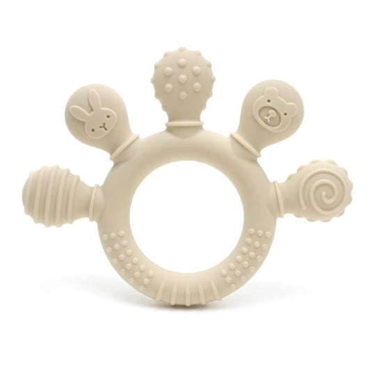 Erduo Silicone Baby Teether Anxiety Teething Toys 0 12 Months Chew Beads Sensory Gum Relief Soother