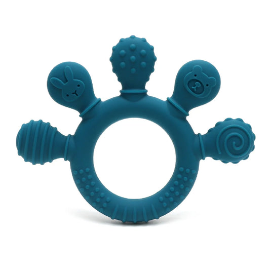 Erduo Silicone Baby Teether Anxiety Teething Toys 0 12 Months Chew Beads Sensory Gum Relief Soother