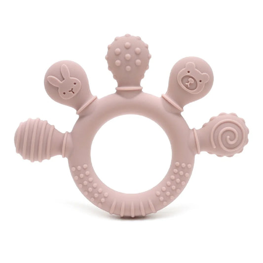Erduo Silicone Baby Teether Anxiety Teething Toys 0 12 Months Chew Beads Sensory Gum Relief Soother