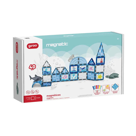 Magnetisch Spel De Oceaan 40 Stuks Met 6 Markers