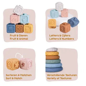 Baby Stapelspeelgoed Set – Zacht & BPA-vrij