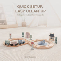 30-delige houten treinset voor peuters