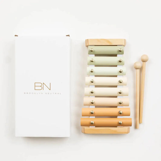 Neutraalgekleurde educatieve xylofoon voor kinderen