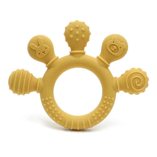 Erduo Silicone Baby Teether Anxiety Teething Toys 0 12 Months Chew Beads Sensory Gum Relief Soother