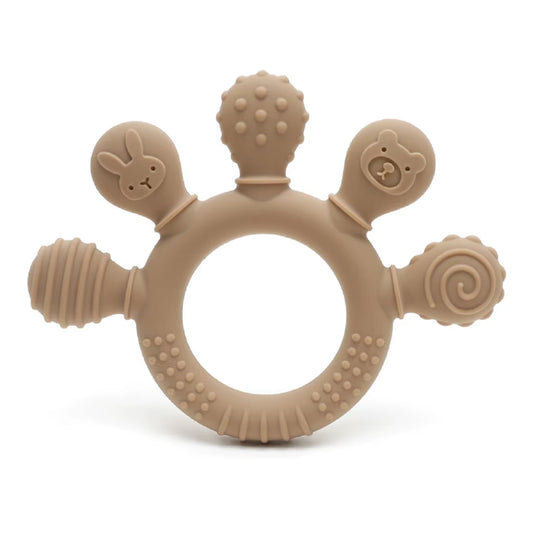 Erduo Silicone Baby Teether Anxiety Teething Toys 0 12 Months Chew Beads Sensory Gum Relief Soother
