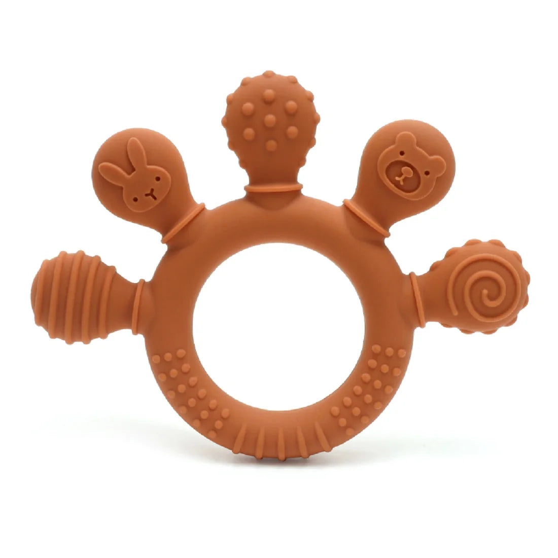 Erduo Silicone Baby Teether Anxiety Teething Toys 0 12 Months Chew Beads Sensory Gum Relief Soother