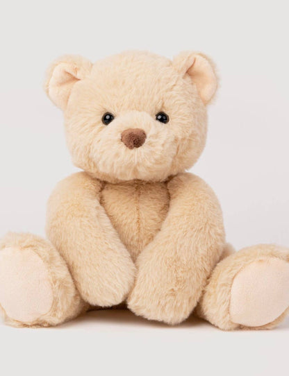 Vooraanzicht van de Hjalmar teddybeer knuffel in lichtbeige