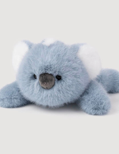 Vooraanzicht van de Pluche Koala knuffel met kraaloogjes, witte oren en naar voren liggende pootjes