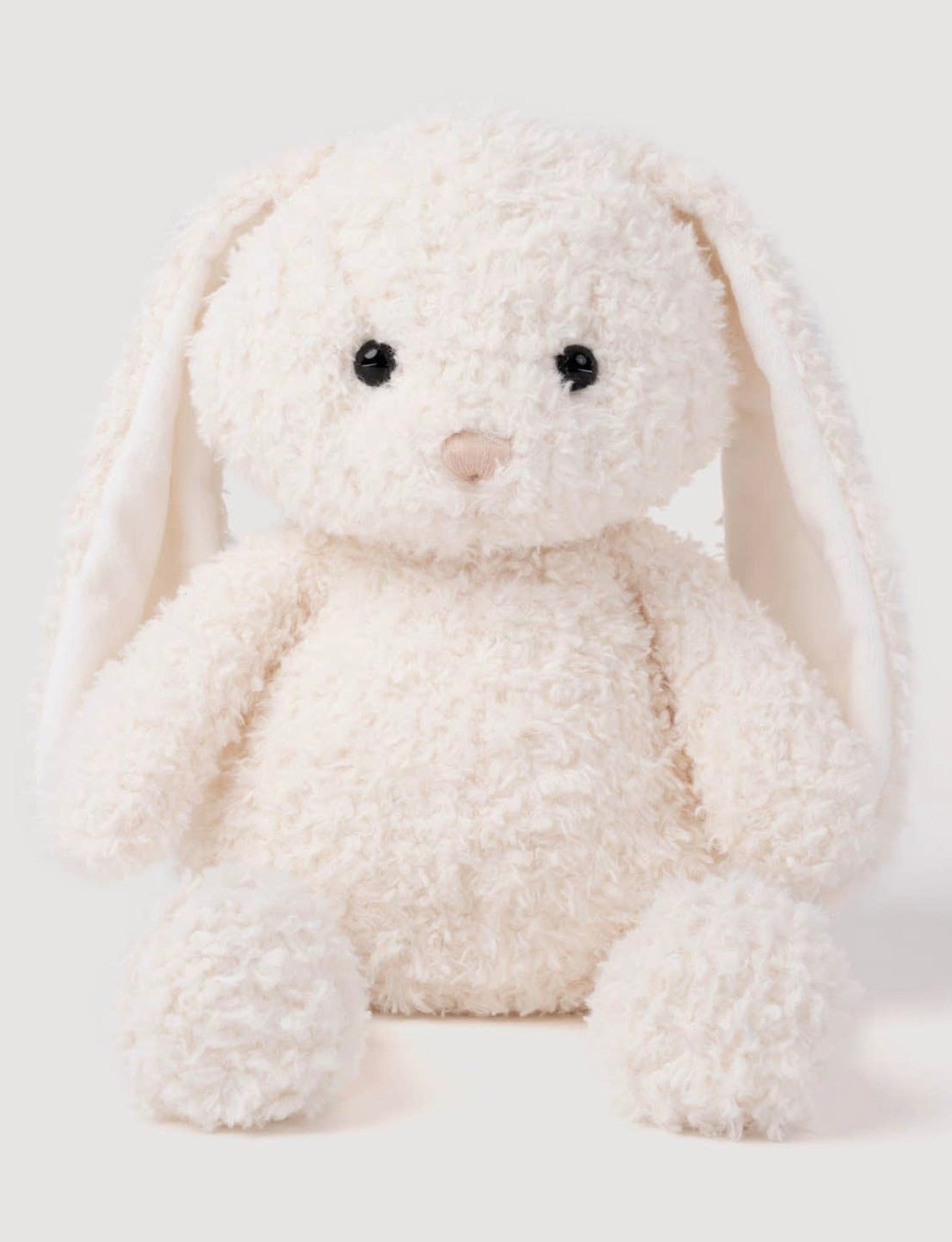 Vooraanzicht van de Retro Pals Konijn knuffel, zittend