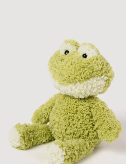 Zijaanzicht van de Retro Vrienden Kikker knuffel