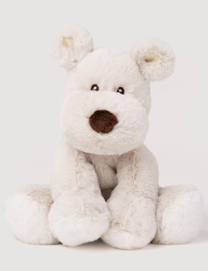 Vooraanzicht van de Teddy Mocca Hond knuffel