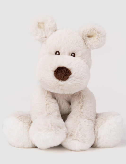 Vooraanzicht van de Teddy Mocca Hond knuffel