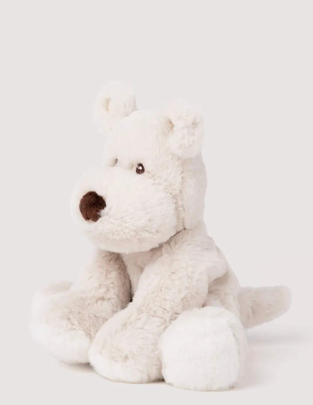 Zijaanzicht van de Teddy Mocca Hond knuffel